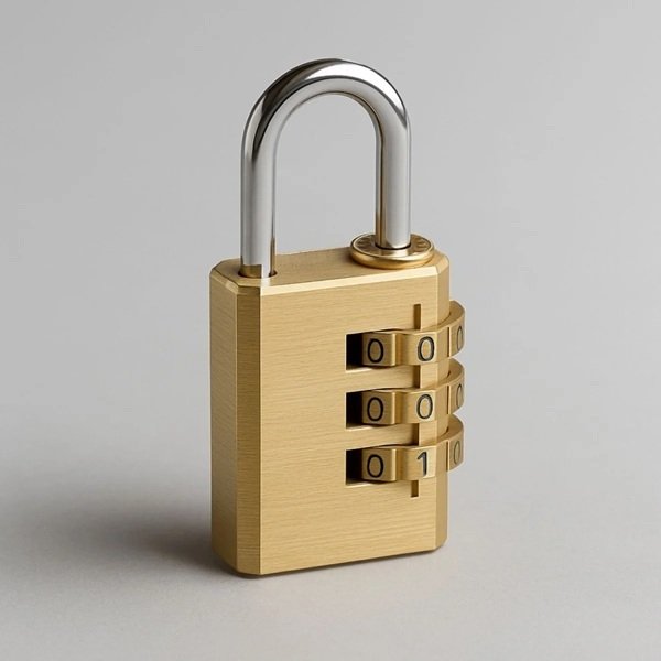 12 Levers Padlock Brass Finish 67mm