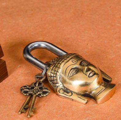 Brass Buddha Face Lock