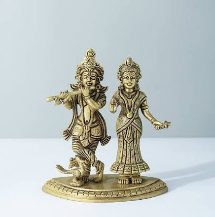 Brass Idol Radha Krishna