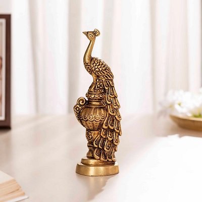 Brass Peacock Statue