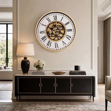 Metal wall clock