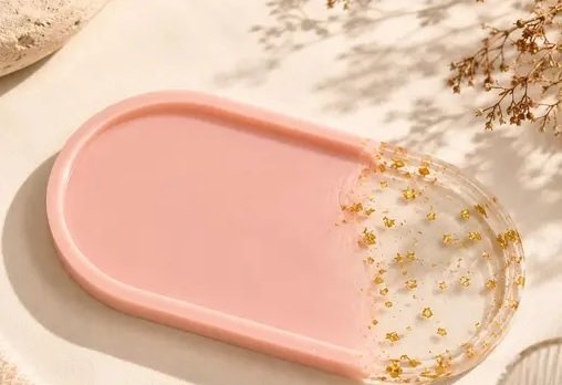 Pink Resin Tray