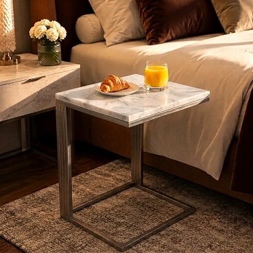 Smart   C table with marble on top