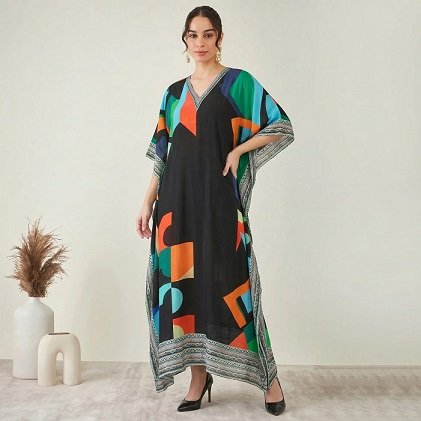Spendex printed kaftan