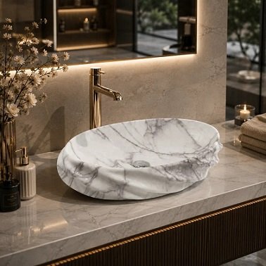 White Marble Wash Basin